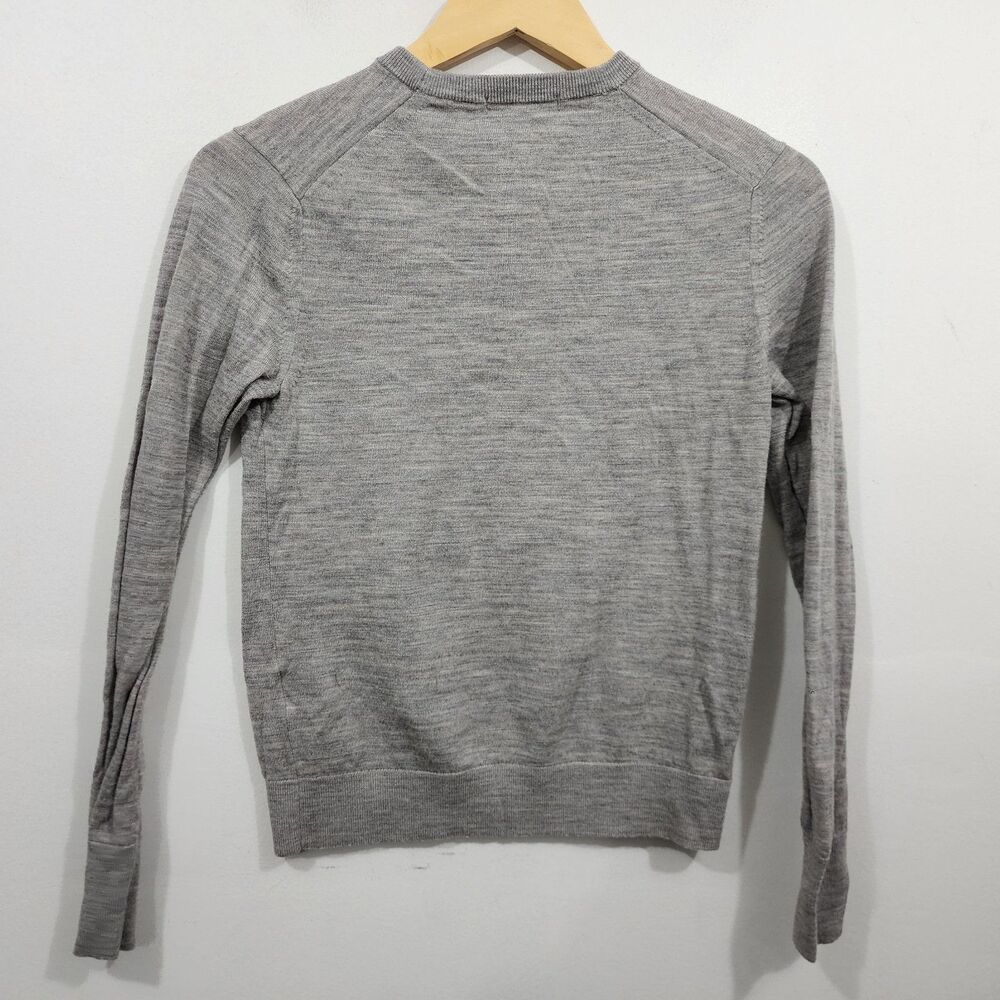 UNIQLO  Pure Wool Merino Crew Neck Sweater Space-dye Gray Womens Size XS - Picture 10 of 14